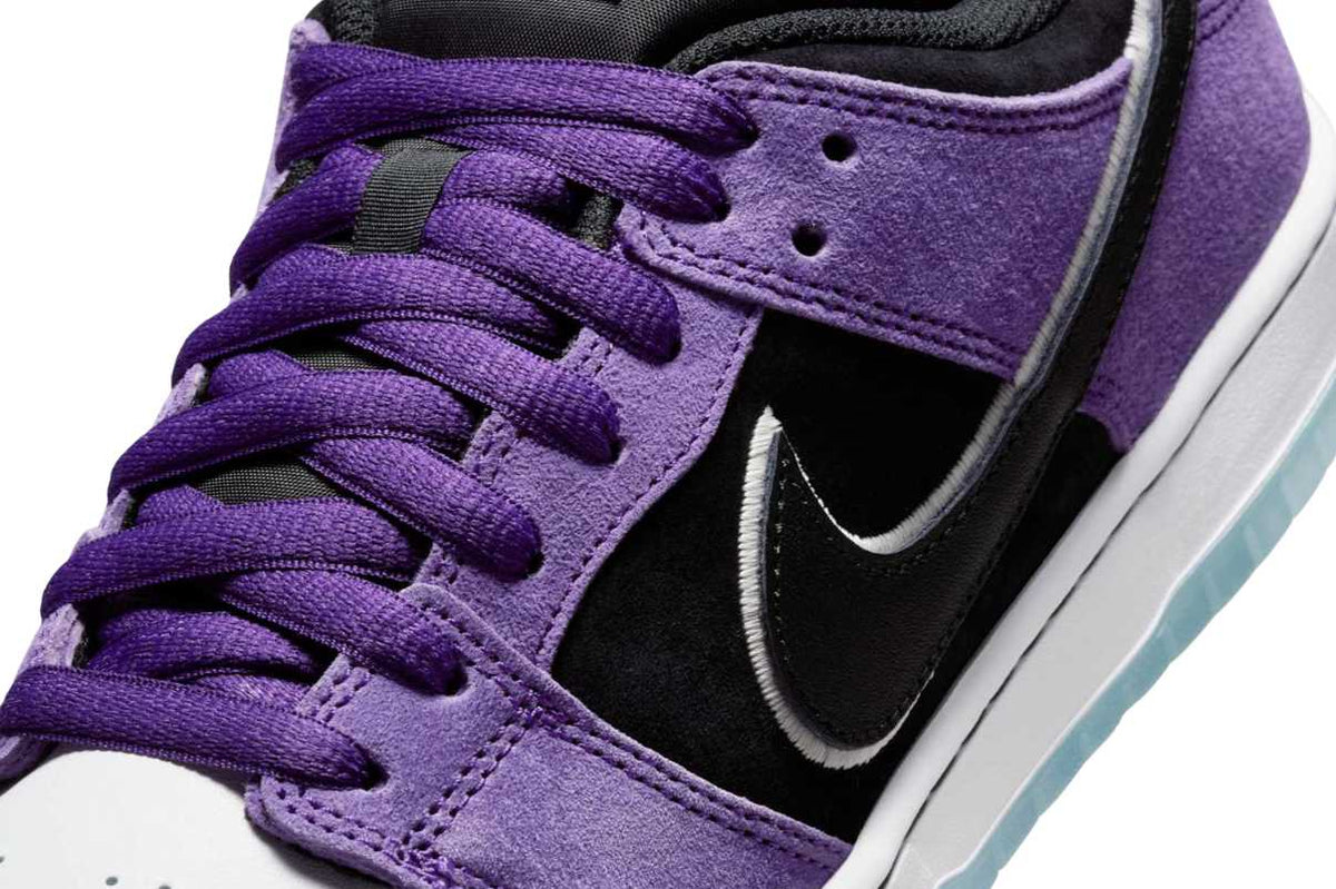 Nike SB Dunk Low Pro x Hayley Wilson Black and Court Purple Roxo