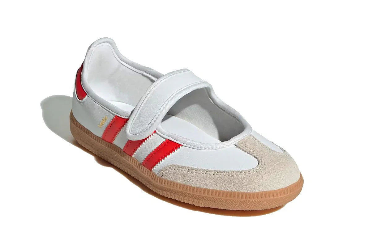 Adidas Samba Jane White Red Gum Branco