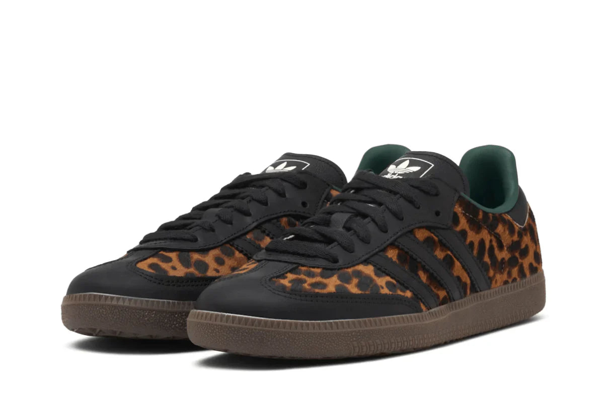 Adidas Samba Og Collegiate Green Leopard Marrom