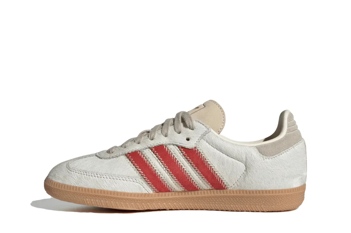 Adidas Samba OG Pony Hair Wonder Beige Better Scarlet