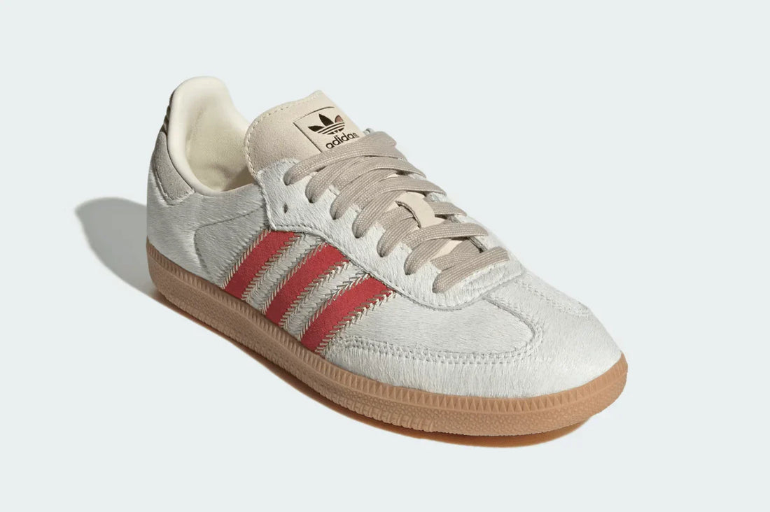 Adidas Samba OG Pony Hair Wonder Beige Better Scarlet