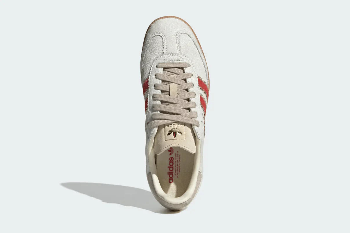 Adidas Samba OG Pony Hair Wonder Beige Better Scarlet