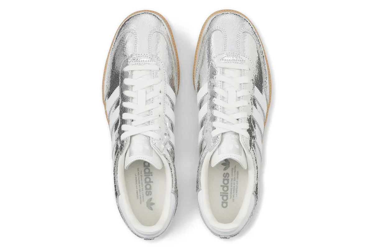 Adidas Samba OG Silver Metallic Cracked Leather Prateado