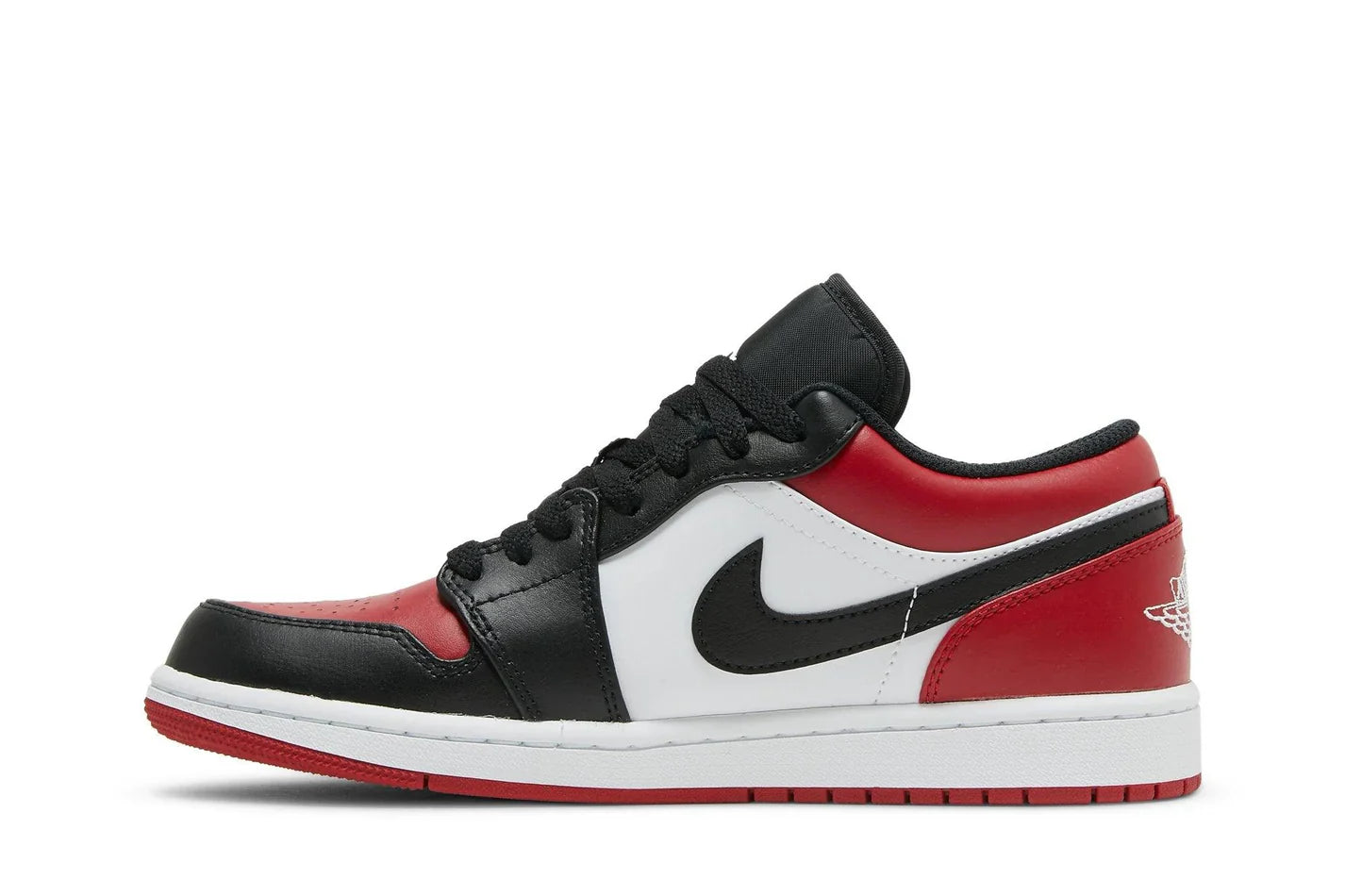 Air Jordan 1 Low Bred Toe Vermelho