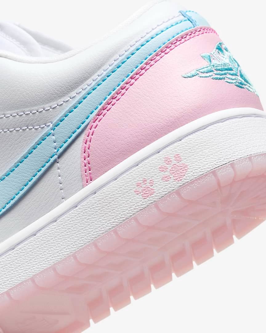 Air Jordan 1 Low Se Paw Print Pink Foam Rosa