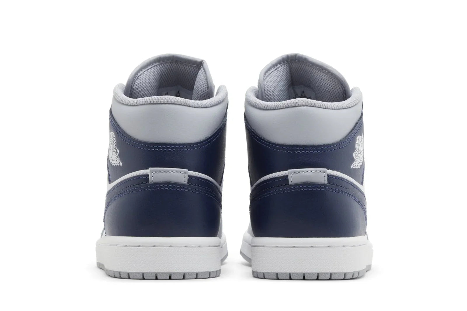 Air Jordan 1 Mid Wolf Grey Midnight Navy Cinza