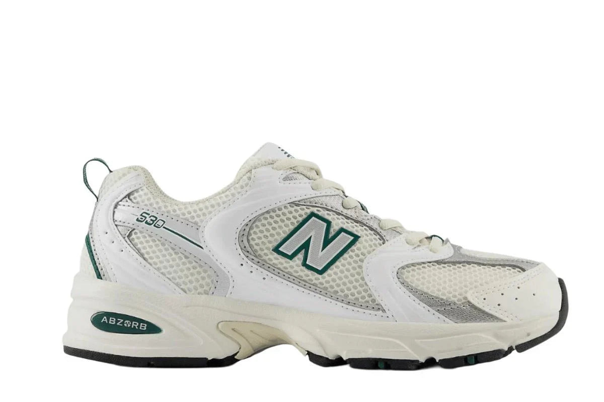 New Balance 530 Sea Salt White Marsh Green Branco