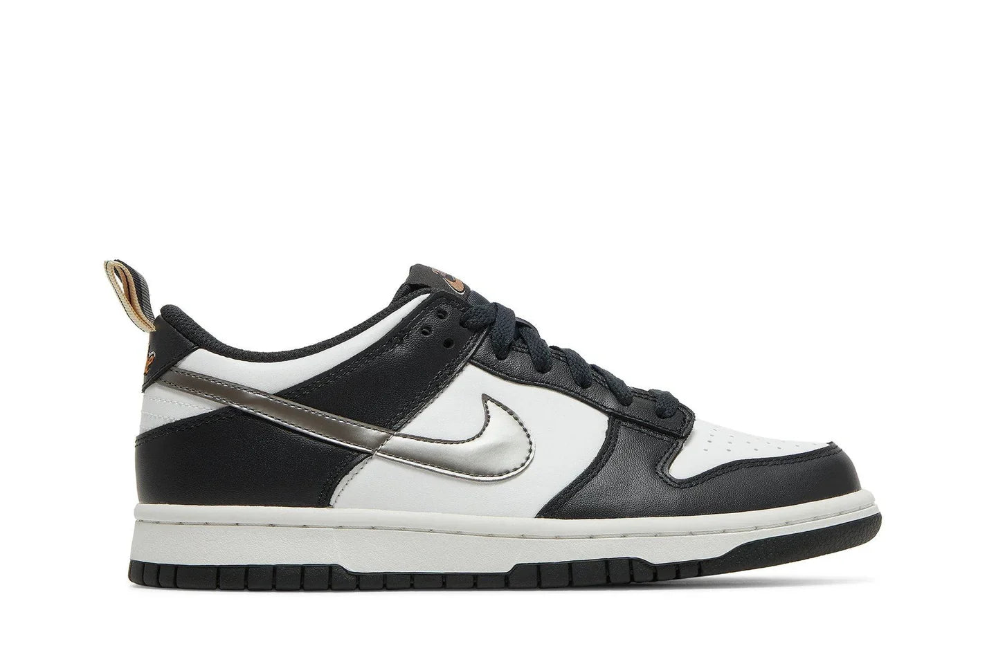 Nike Dunk Low GS Black/White Metallic Preto