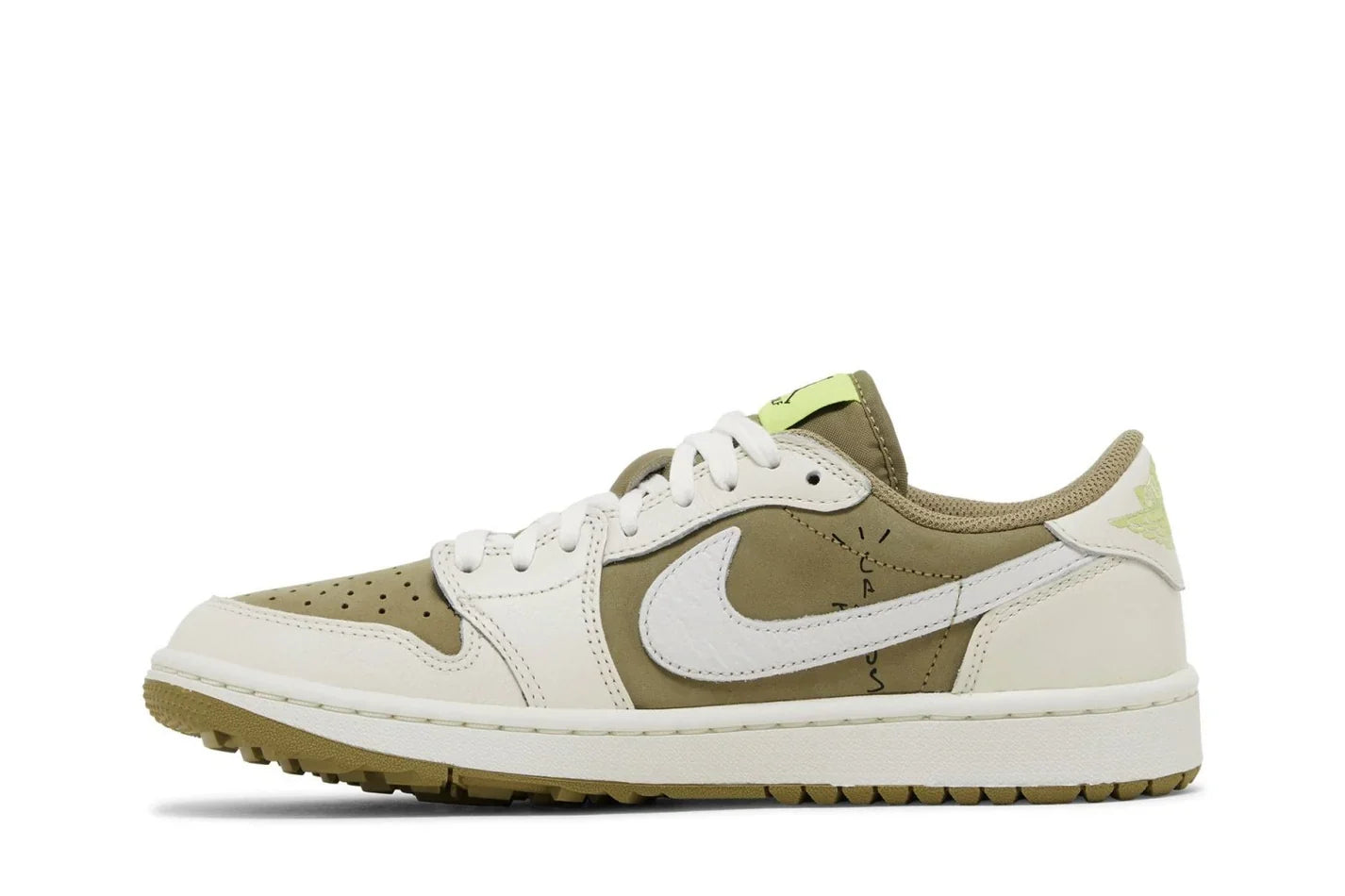 Travis Scott x Air Jordan 1 Low Golf Neutral Olive Verde